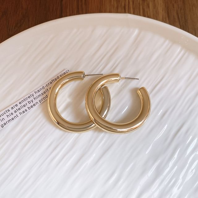 Designs) Alloy Hoop Earring (Various Plain