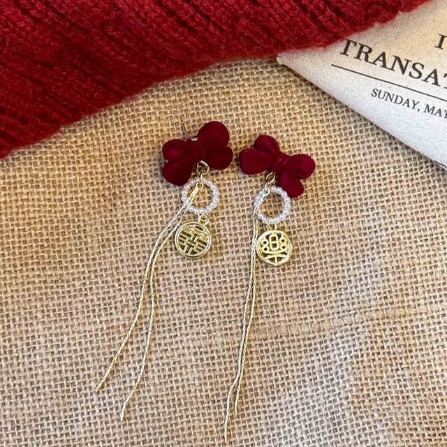 Earring Stud Designs) Dangle / (Various Drop Bow