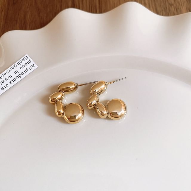 / Hoop Stud Alloy Earring