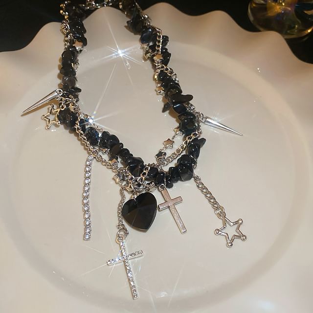 CZ Pendant Rhinestone Necklace