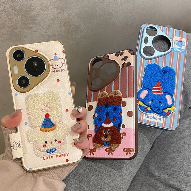 Case Embroidered Phone Dog