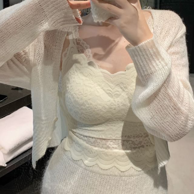 Padded Lace V-Neck Camisole