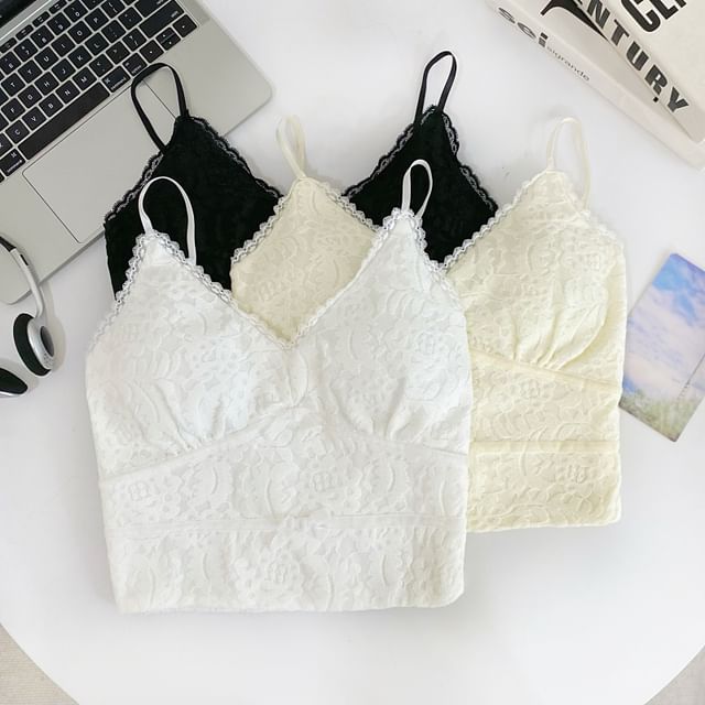 Lace Crop Camisole Top