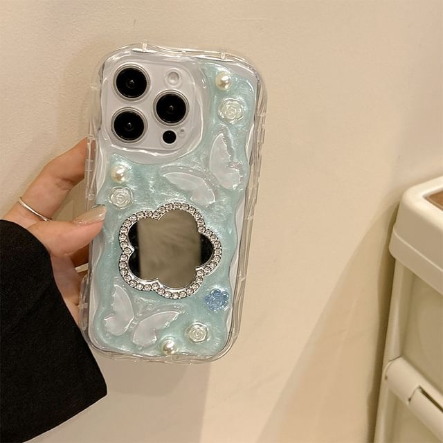 Floral Mirrored Phone Case