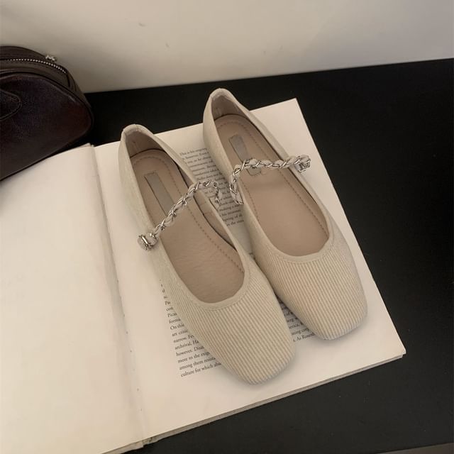 Shoes Square Mary Jane Toe Chained