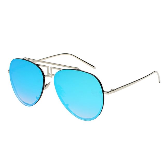 Bridge Double Metal Frame Sunglasses