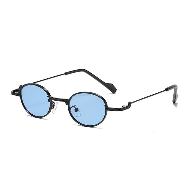Blocking / Light Round Blue Metal Sunglasses Eyeglasses Frame
