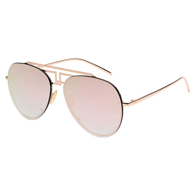 Bridge Double Metal Frame Sunglasses