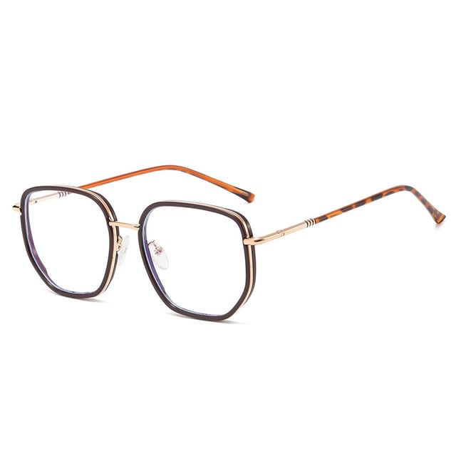 Frame Square Eyeglasses Blocking Blue Light Metal