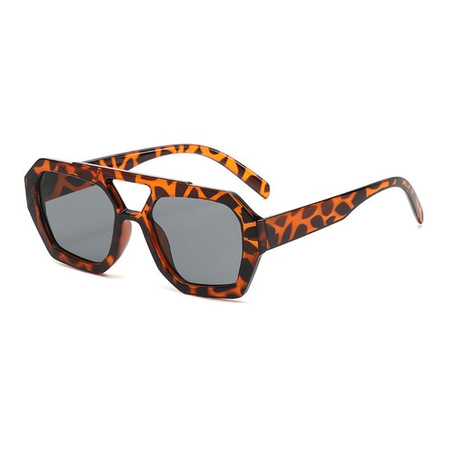 Geometric Double Bridge Sunglasses