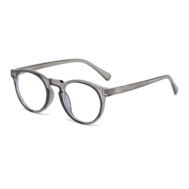 Light Blocking Round Blue Eyeglasses