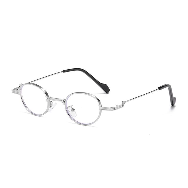 Blocking / Light Round Blue Metal Sunglasses Eyeglasses Frame