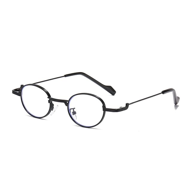 Blocking / Light Round Blue Metal Sunglasses Eyeglasses Frame