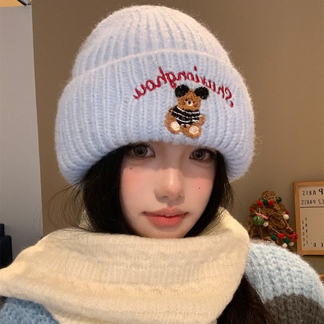 Embroidery Beanie Bear