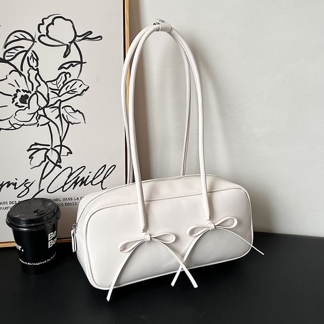 Bow Leather Bag Shoulder Faux