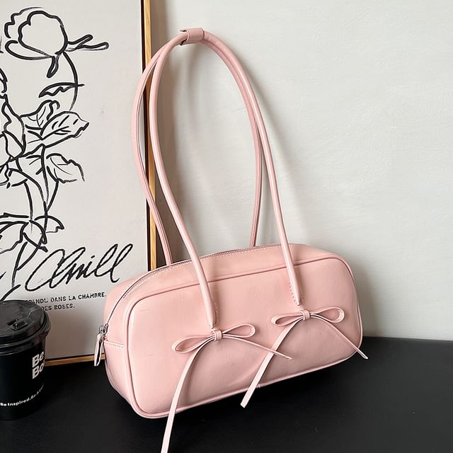 Bow Leather Bag Shoulder Faux