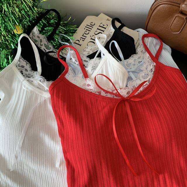 Lace-Trimmed Camisole Top