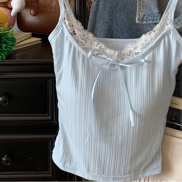 Lace-Trimmed Camisole Top