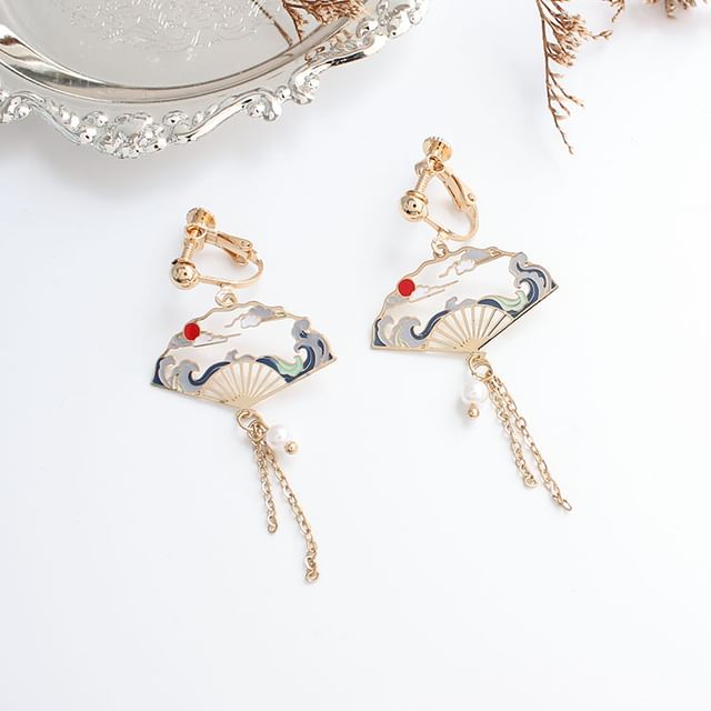 Dangle Earring Alloy Crane Designs) (Various