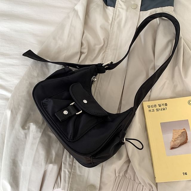 Drawstring Shoulder Multi-Pocket Bag