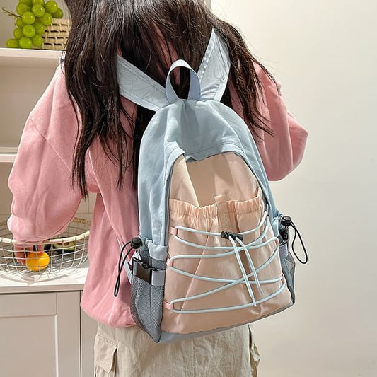 Color Charm Set Backpack Nylon Block / Bag