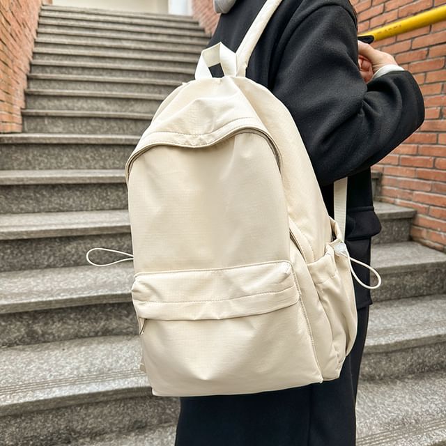 Plain Laptop Nylon Backpack