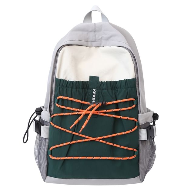 Color Charm Set Backpack Nylon Block / Bag