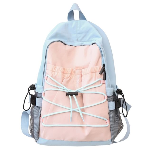 Color Charm Set Backpack Nylon Block / Bag