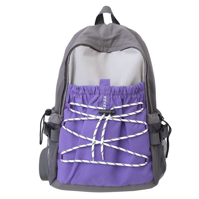 Color Charm Set Backpack Nylon Block / Bag