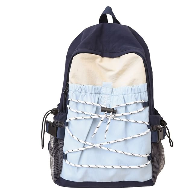 Color Charm Set Backpack Nylon Block / Bag