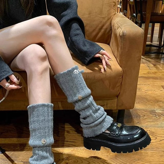 Loafers Plain Faux Penny Platform Leather