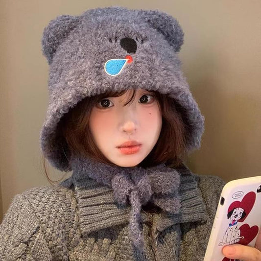 Bonnet Hat Knit Koala