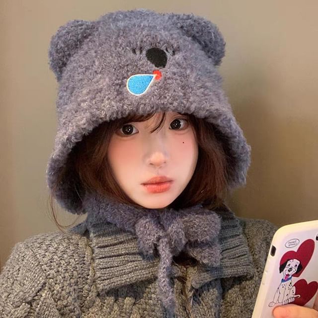 Bonnet Hat Knit Koala
