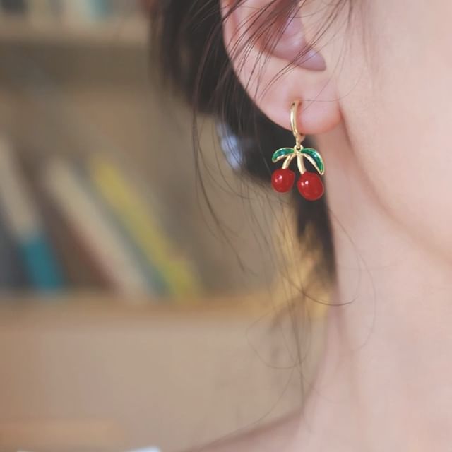 Cherry Drop Earring / Clip-On