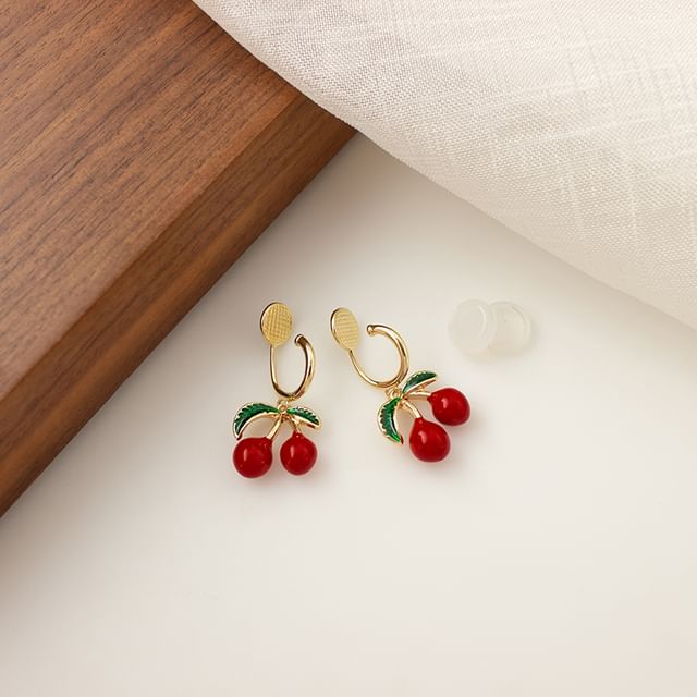 Cherry Drop Earring / Clip-On