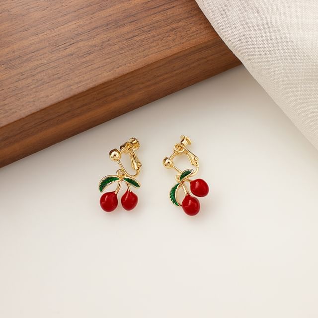 Cherry Drop Earring / Clip-On
