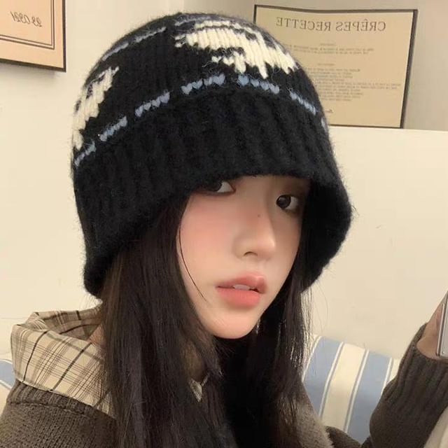 Beanie Patterned Ribbed