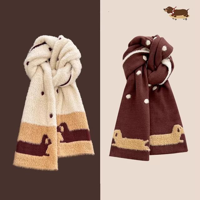 Dotted Scarf Knit Patterned Dog