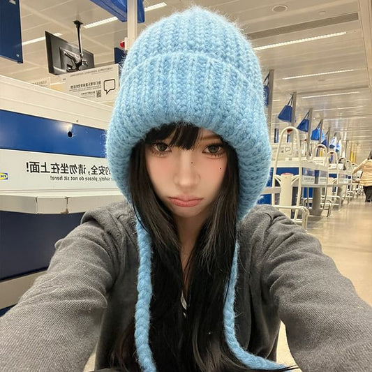 Plain Hat Knit Bonnet