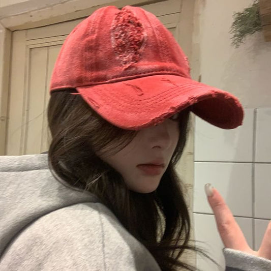 Plain Distressed Baseball Cap
