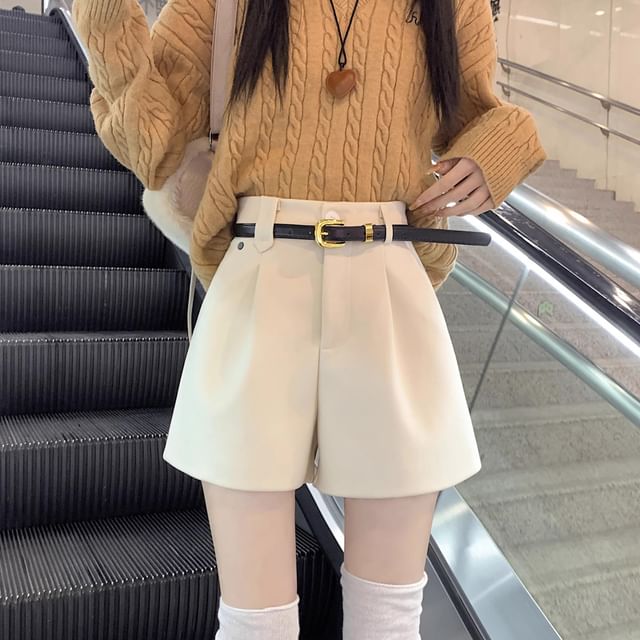 Shorts Waist Plain High