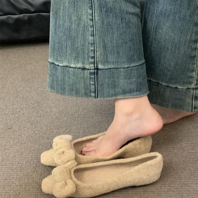Flats Bow Square Toe