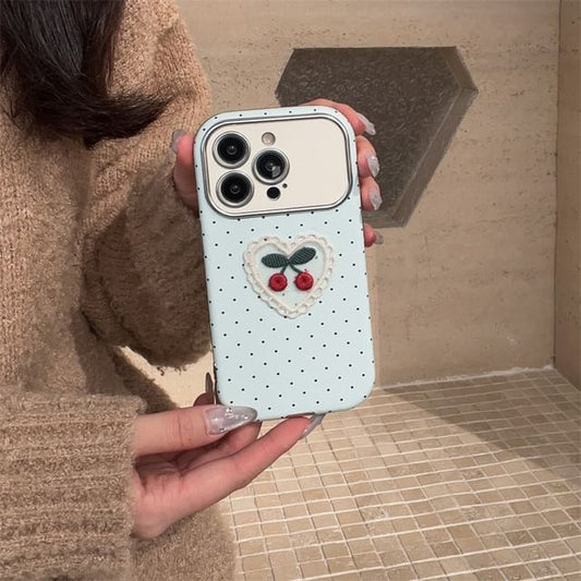 Cherry Embroidered Case Phone
