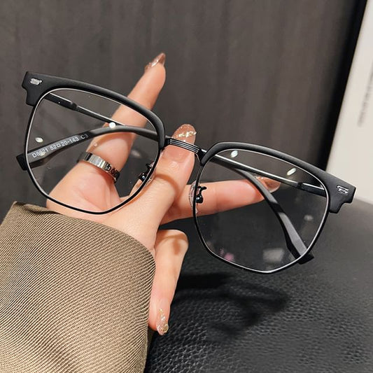 Half Frame Glasses Blocking Light Blue