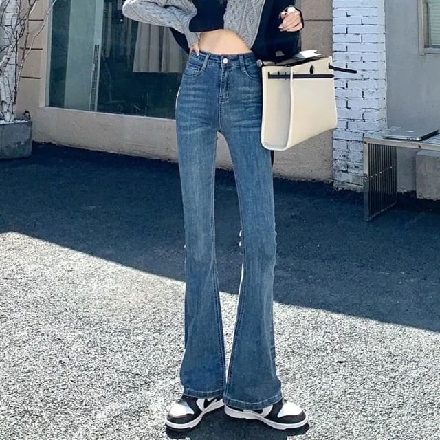Waist Jeans Flared High