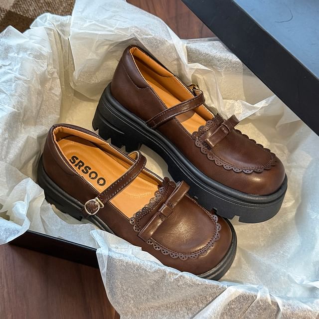 Bow Jane Shoes Mary Platform