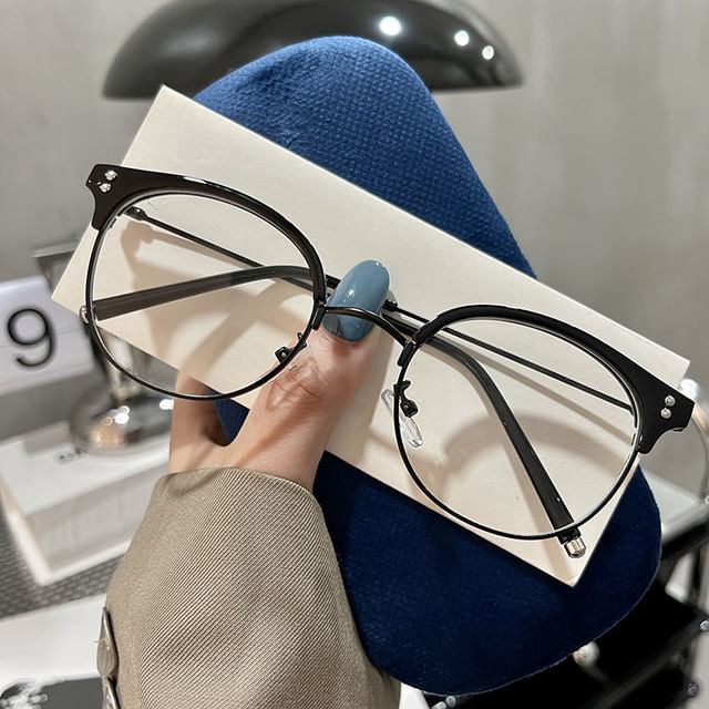 Frame Thin Eyeglasses Round