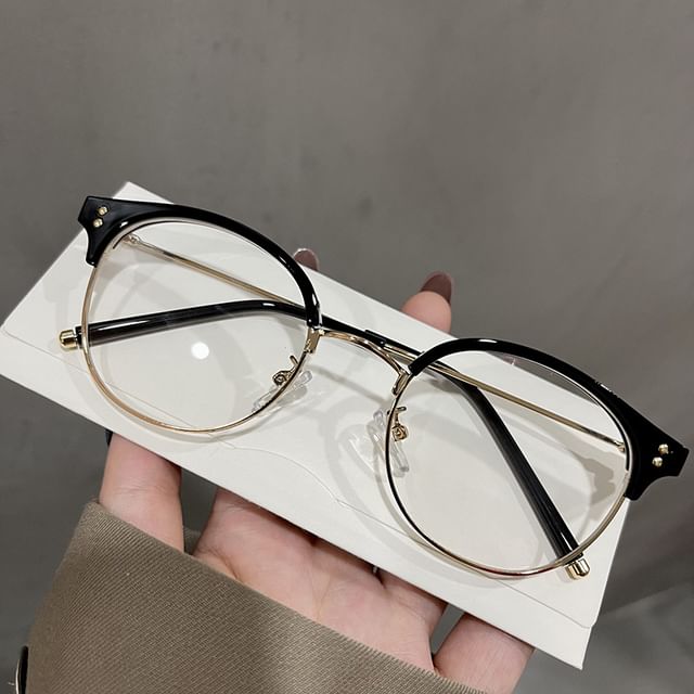 Frame Thin Eyeglasses Round