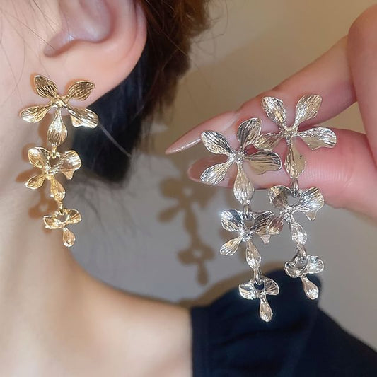 Drop Flower Earring Alloy