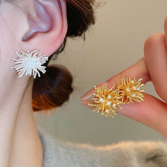 CZ Stud Flower Earring